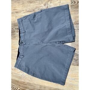 Fairlane Chino Shorts Gray Flat Front Button Pockets Solid Men